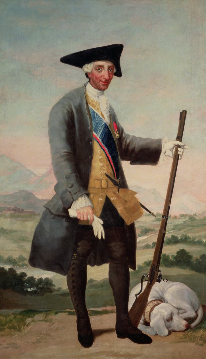 Re Carlo III (1716-88) come cacciatore da Francisco de Goya