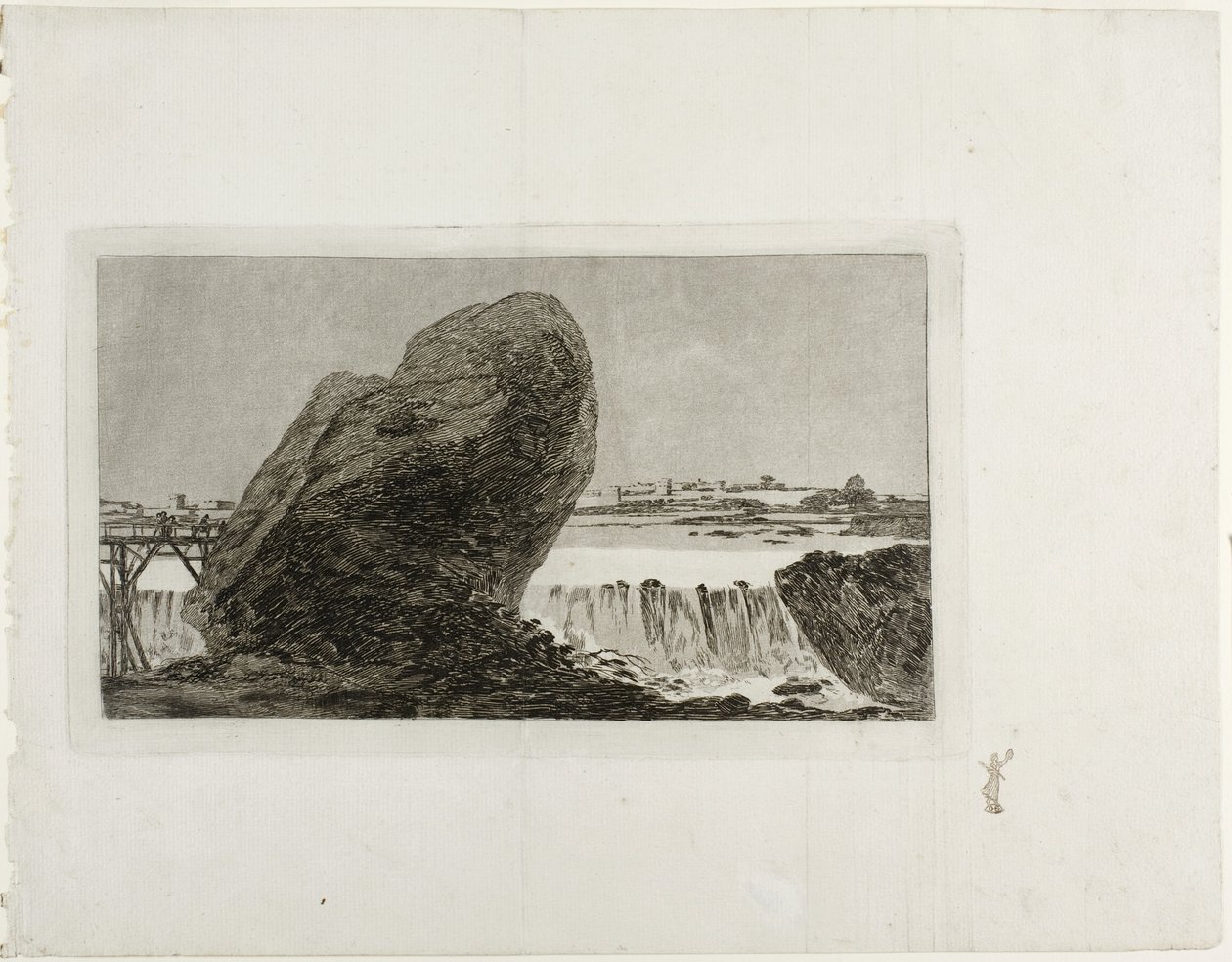 Paesaggio con cascata da Francisco de Goya