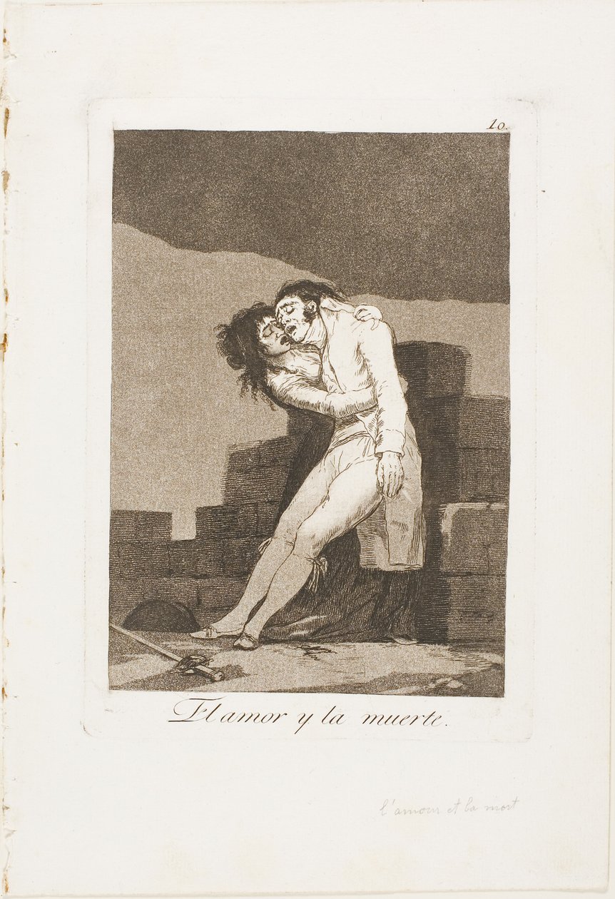 Amore e Morte, tavola dieci da Los Caprichos da Francisco Jose de Goya y Lucientes
