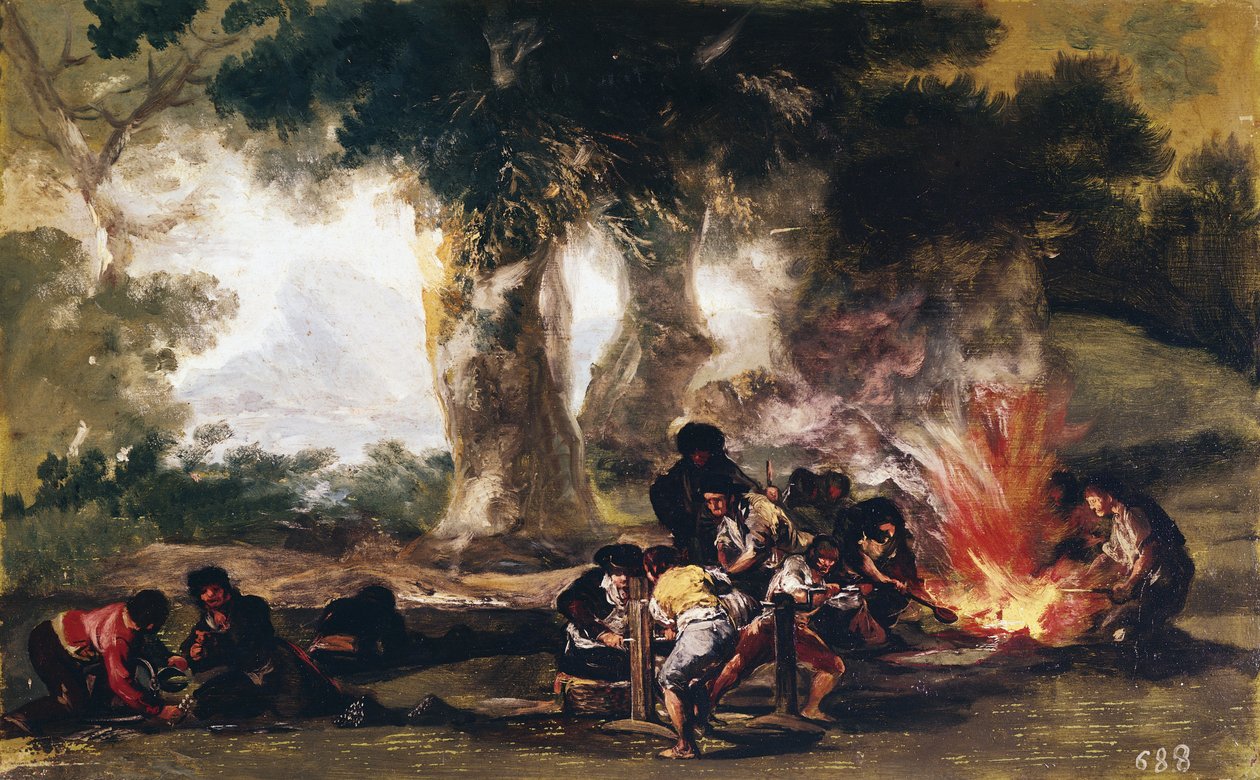 Fabbricazione di palline nella Sierra de Tardienda da Francisco de Goya