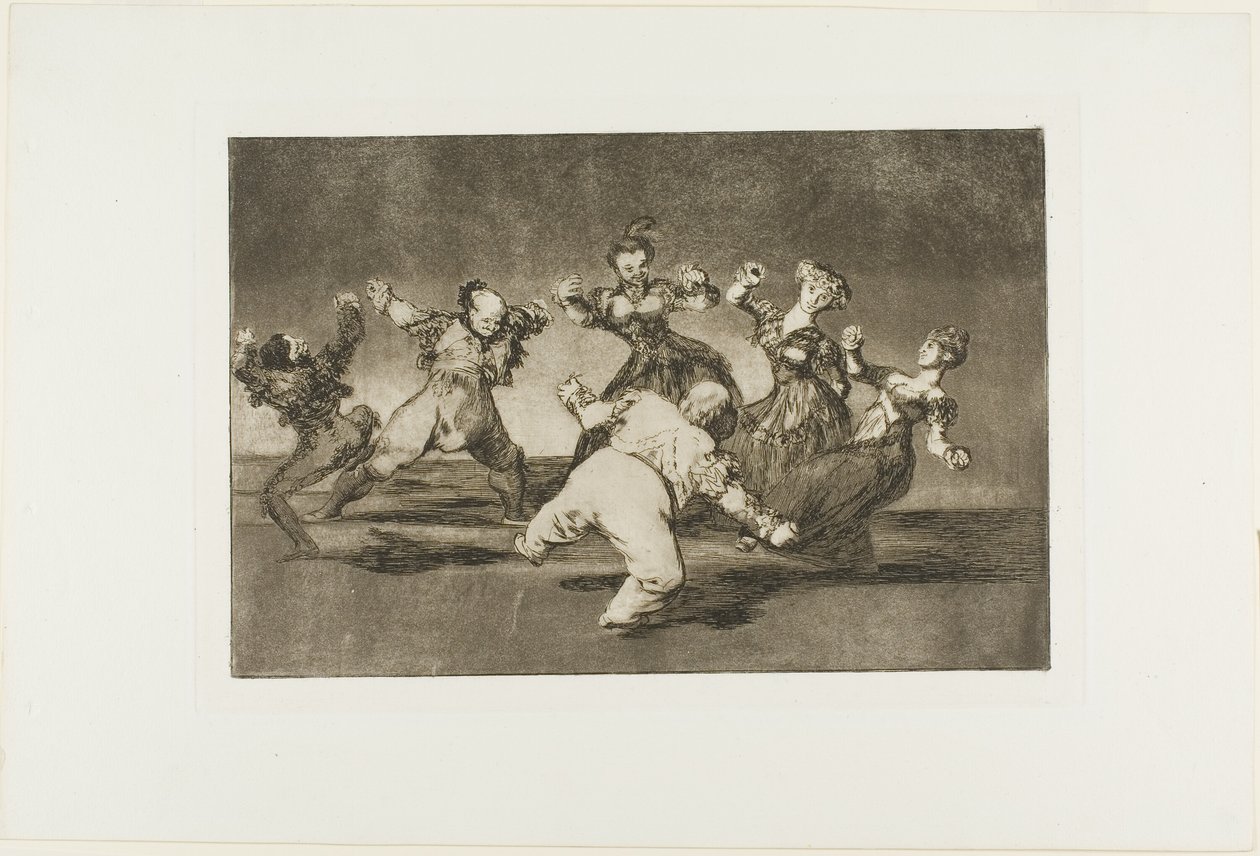 Follia allegra, da Disparates, pubblicato come tavola 12 in Los Proverbios da Francisco Jose de Goya y Lucientes