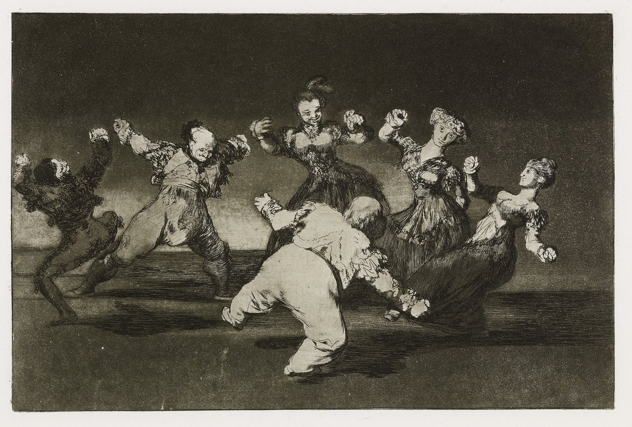 Follia allegra (Disparate alegre), Tavola 12 da "Los Proverbios", c.1819-24 da Francisco de Goya