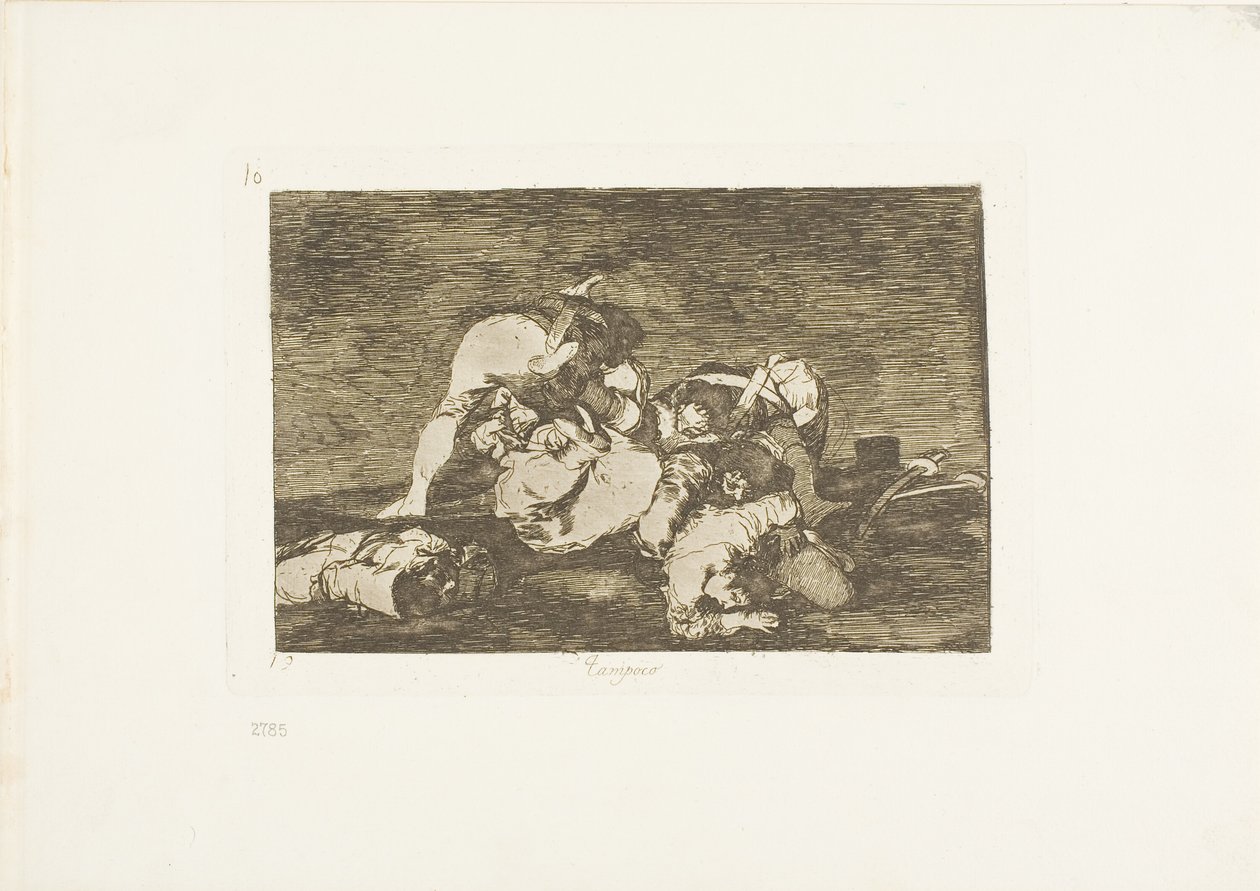 Neanche questi, tavola dieci da I disastri della guerra da Francisco Jose de Goya y Lucientes