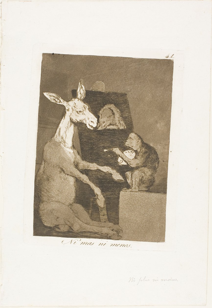 Né più né meno, tavola 41 da Los Caprichos da Francisco Jose de Goya y Lucientes