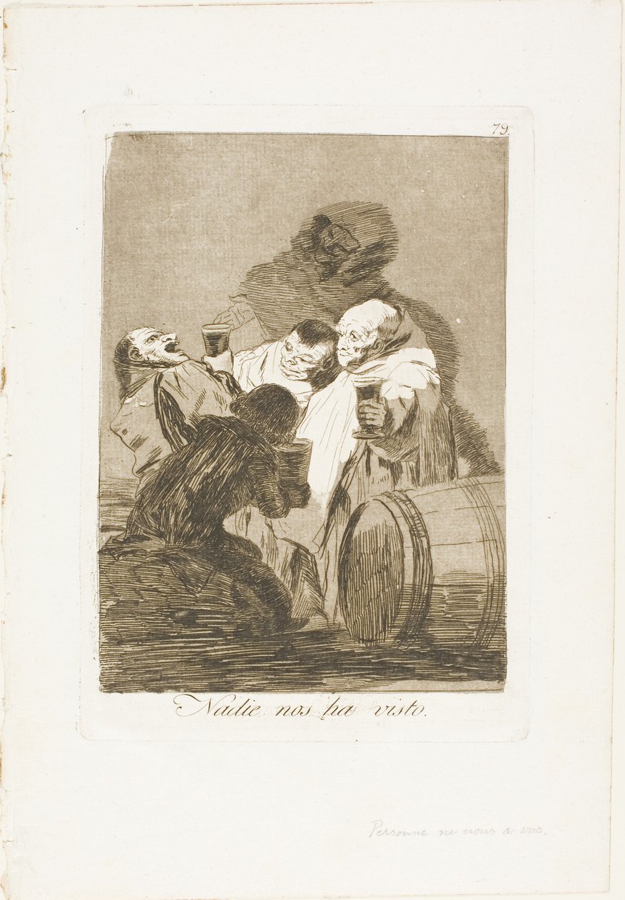 Nessuno ci ha visti, tavola 79 da Los Caprichos da Francisco Jose de Goya y Lucientes