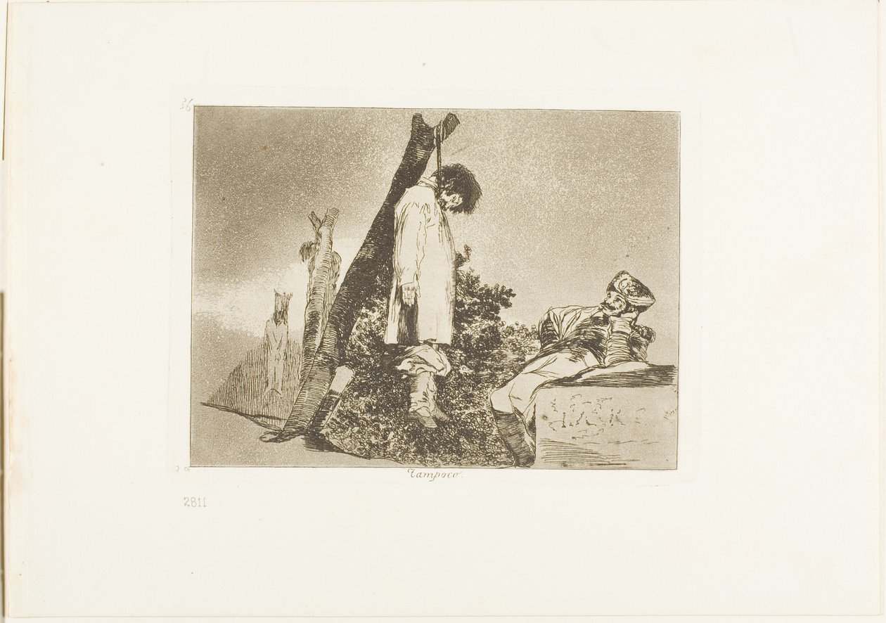 Non in questo caso, tavola 36 da I disastri della guerra da Francisco Jose de Goya y Lucientes