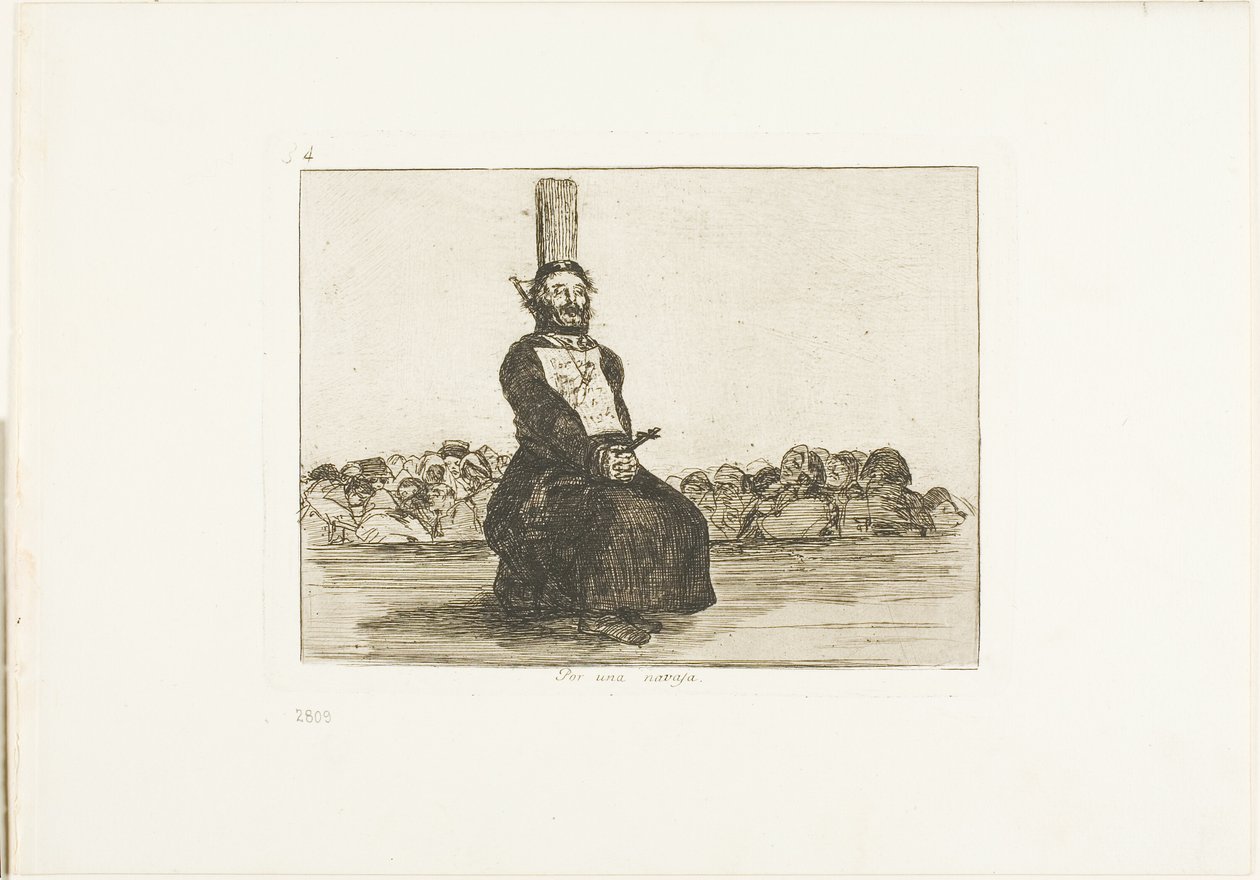A causa di un coltello, tavola 34 da I disastri della guerra da Francisco Jose de Goya y Lucientes
