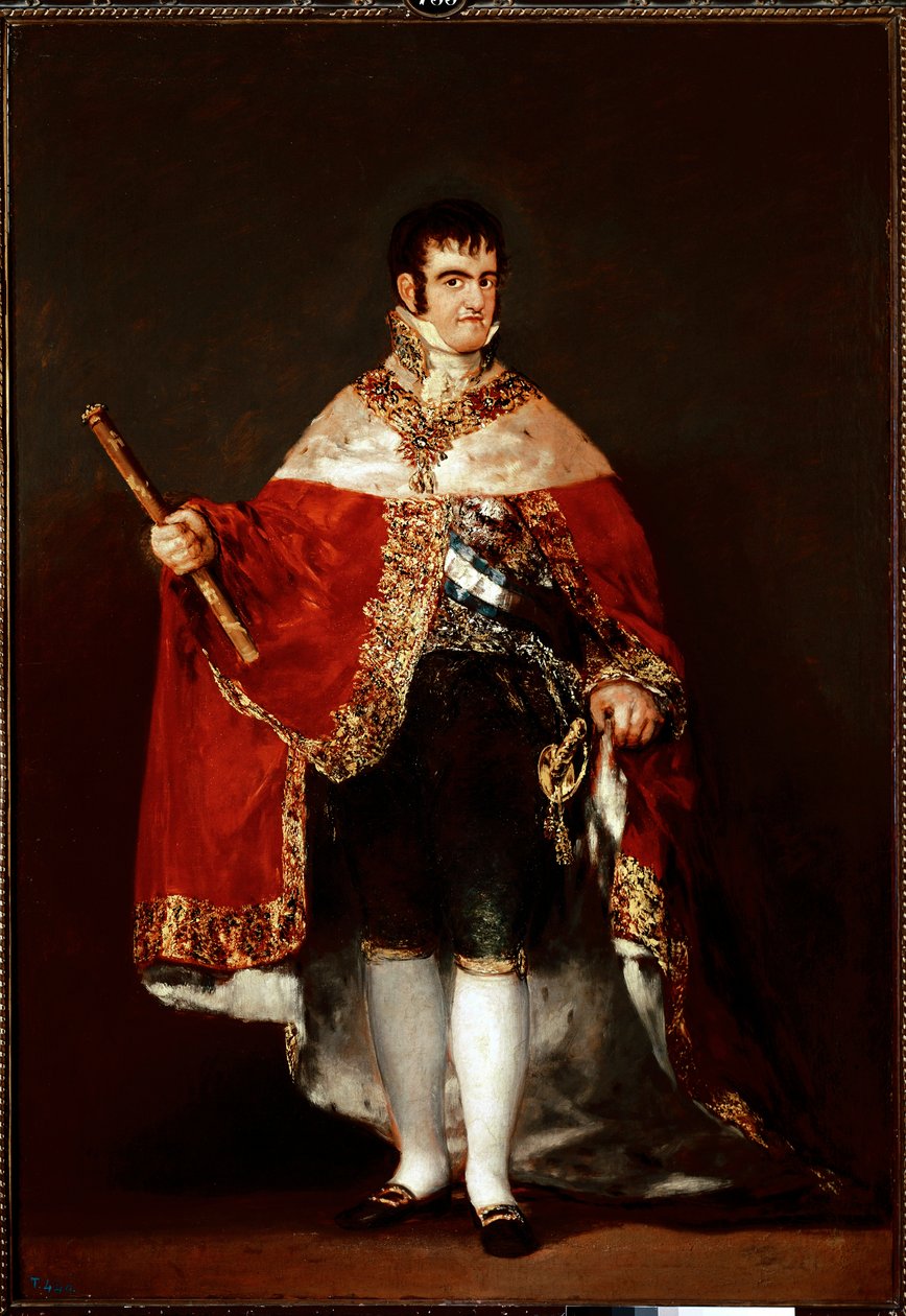 Ritratto del re Ferdinando VII in costume reale da Francisco de Goya