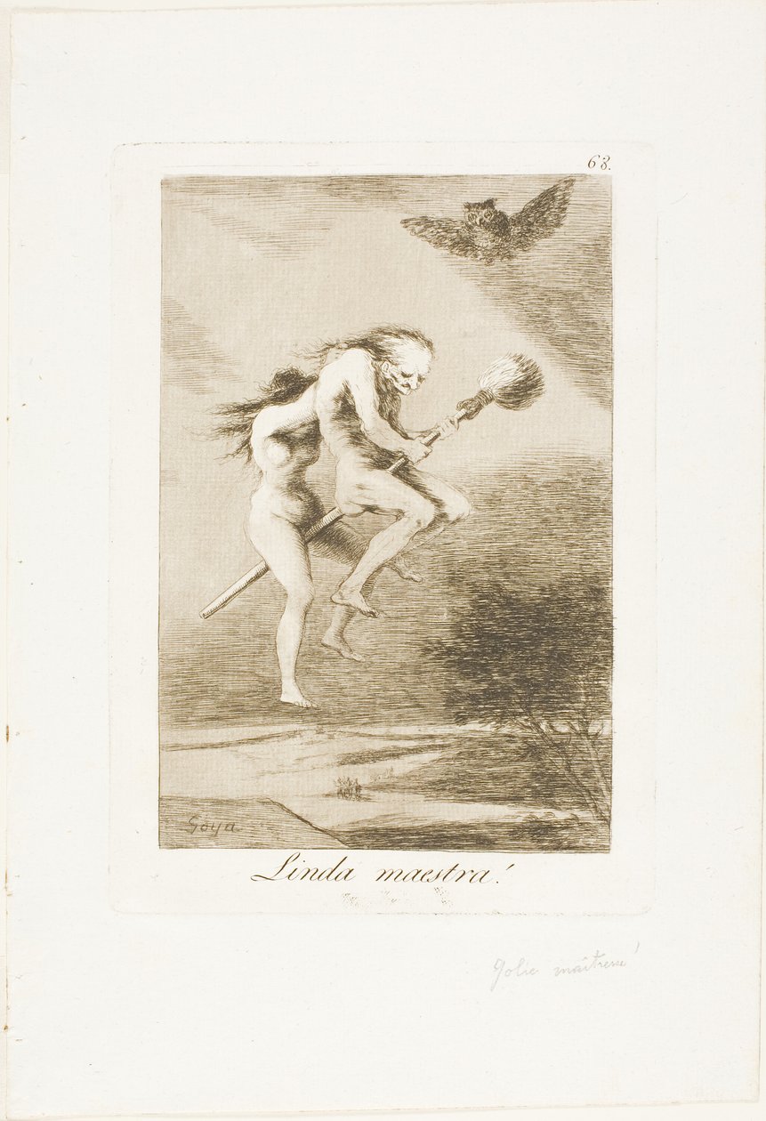 Bella insegnante!, tavola 68 da Los Caprichos da Francisco Jose de Goya y Lucientes