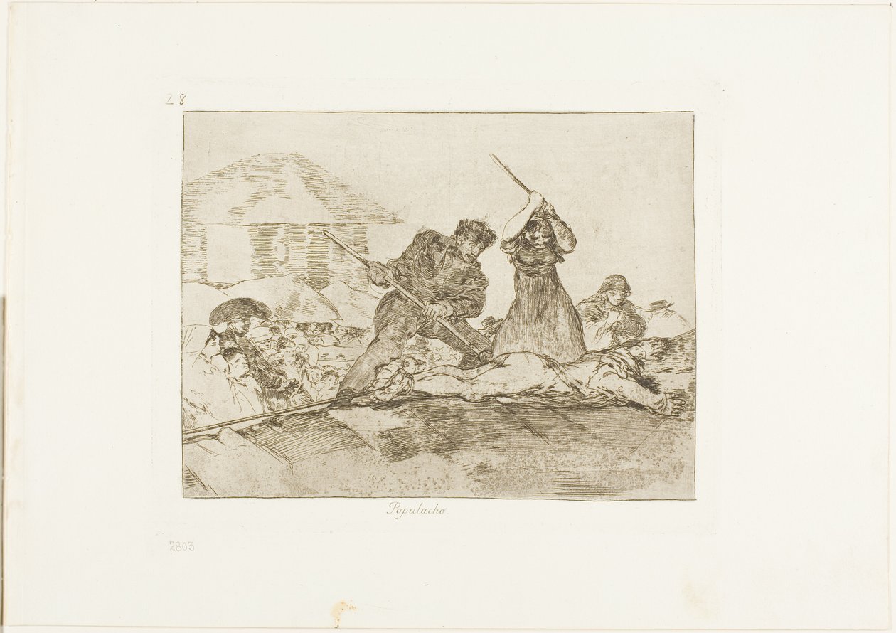 Marmaglia, tavola 28 da I disastri della guerra da Francisco Jose de Goya y Lucientes