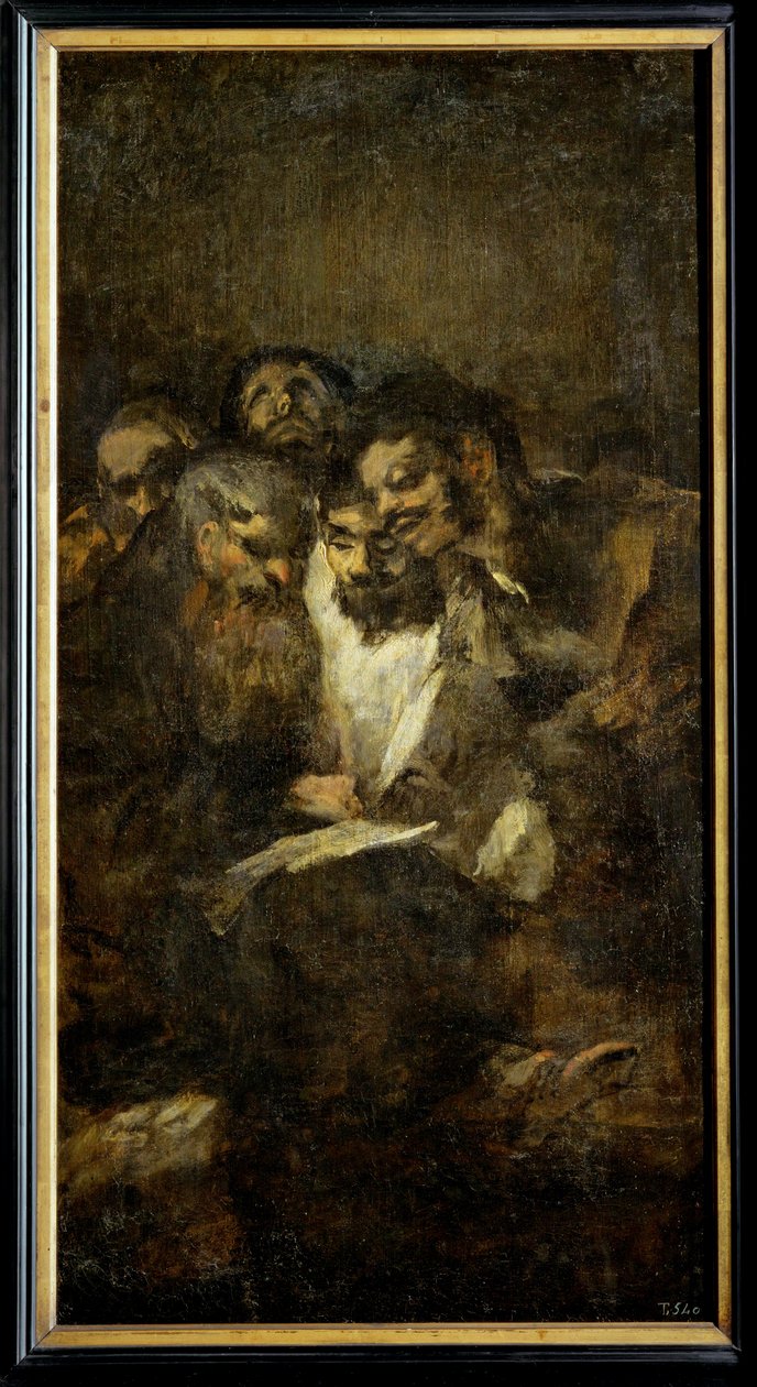 Lettura, anche I politici... (dipinto su tela) da Francisco Jose de Goya y Lucientes