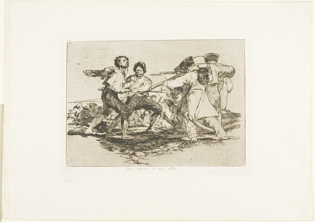 Giusto o Sbagliato, tavola due da I Disastri della Guerra da Francisco Jose de Goya y Lucientes