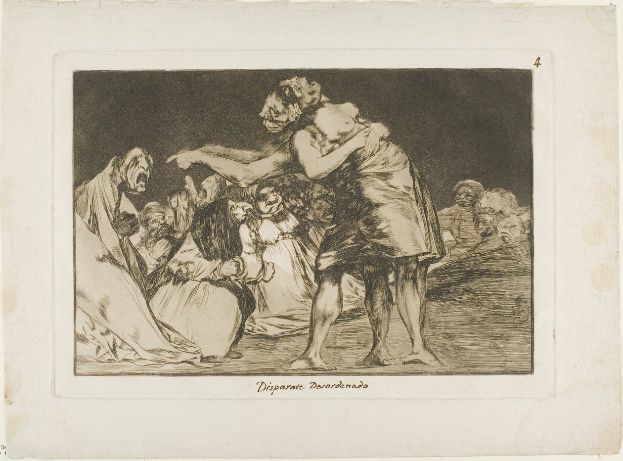 Colei che è mal sposata non perde mai occasione per dirlo, tavola sette da Los Proverbios da Francisco Jose de Goya y Lucientes