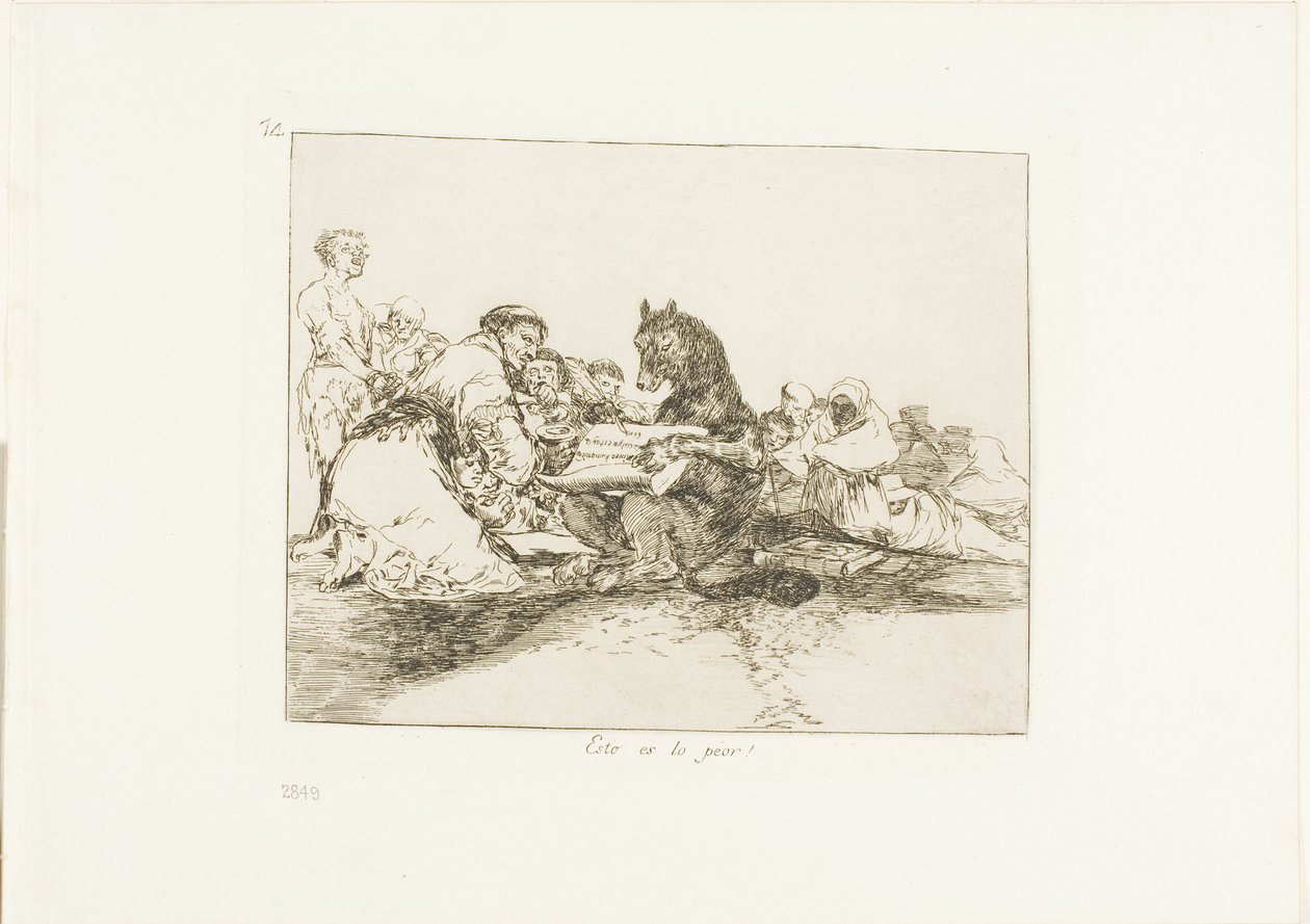 Questo è il peggio!, tavola 74 da I disastri della guerra da Francisco Jose de Goya y Lucientes