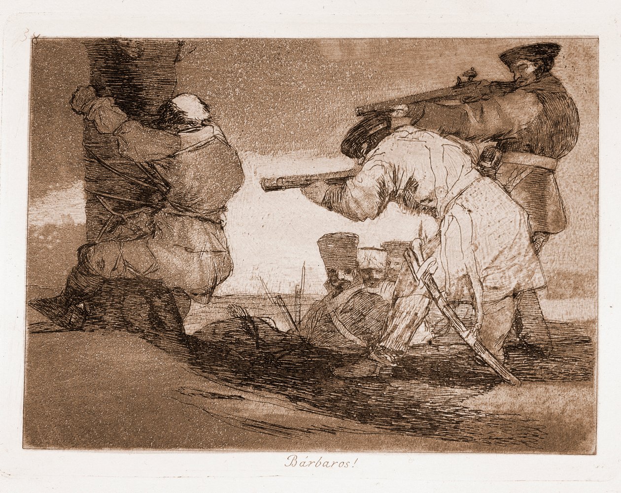 I disastri della guerra: Barbari! da Francisco de Goya