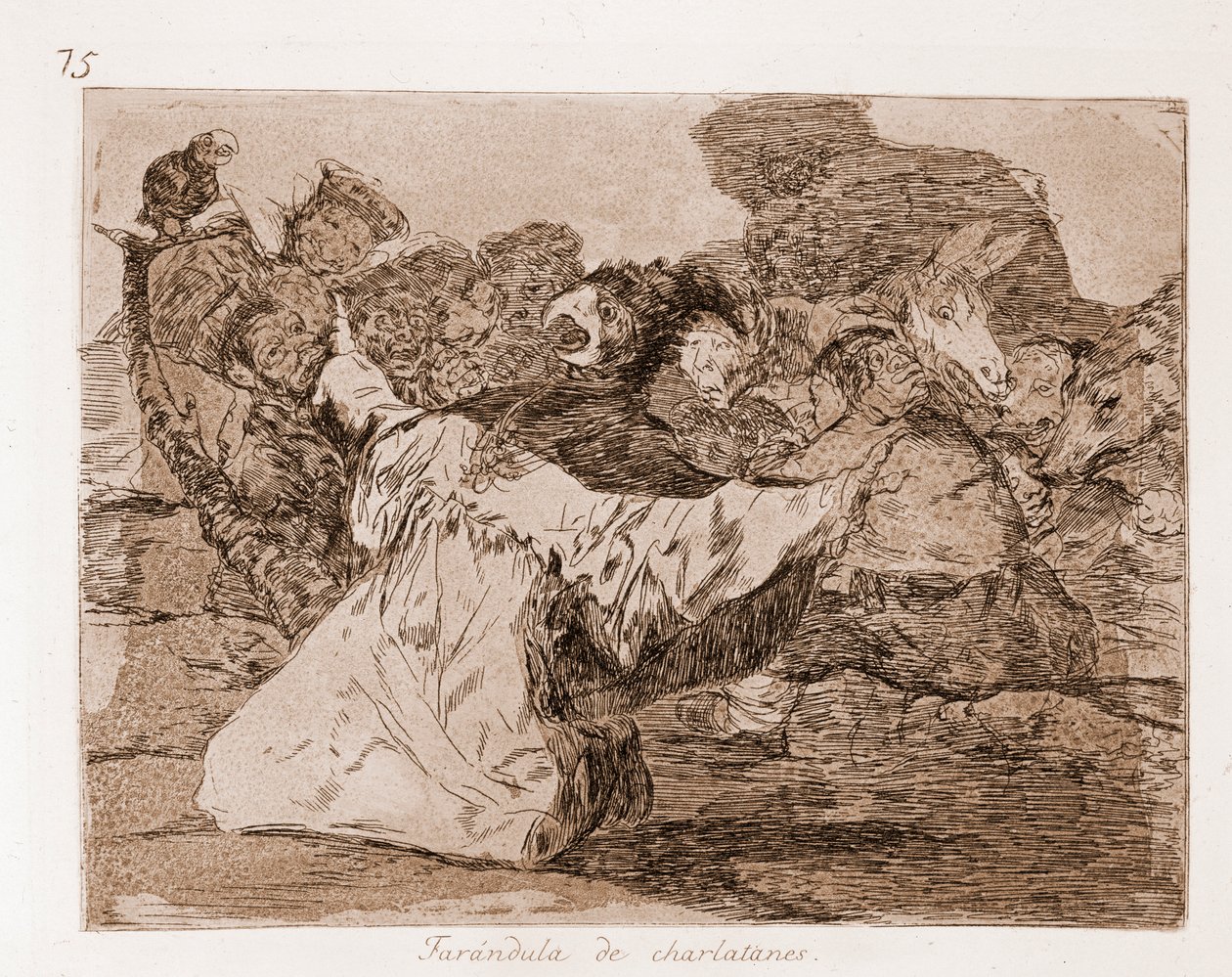 I disastri della guerra: Farandola di ciarlatani (acquaforte) da Francisco de Goya