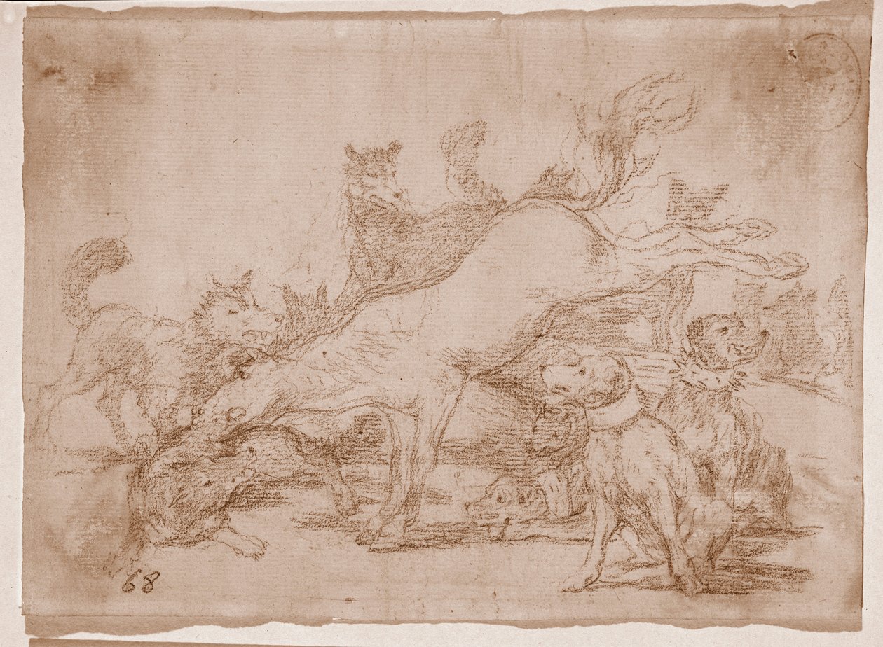 I disastri della guerra: Si difende bene (disegno preparatorio) da Francisco de Goya