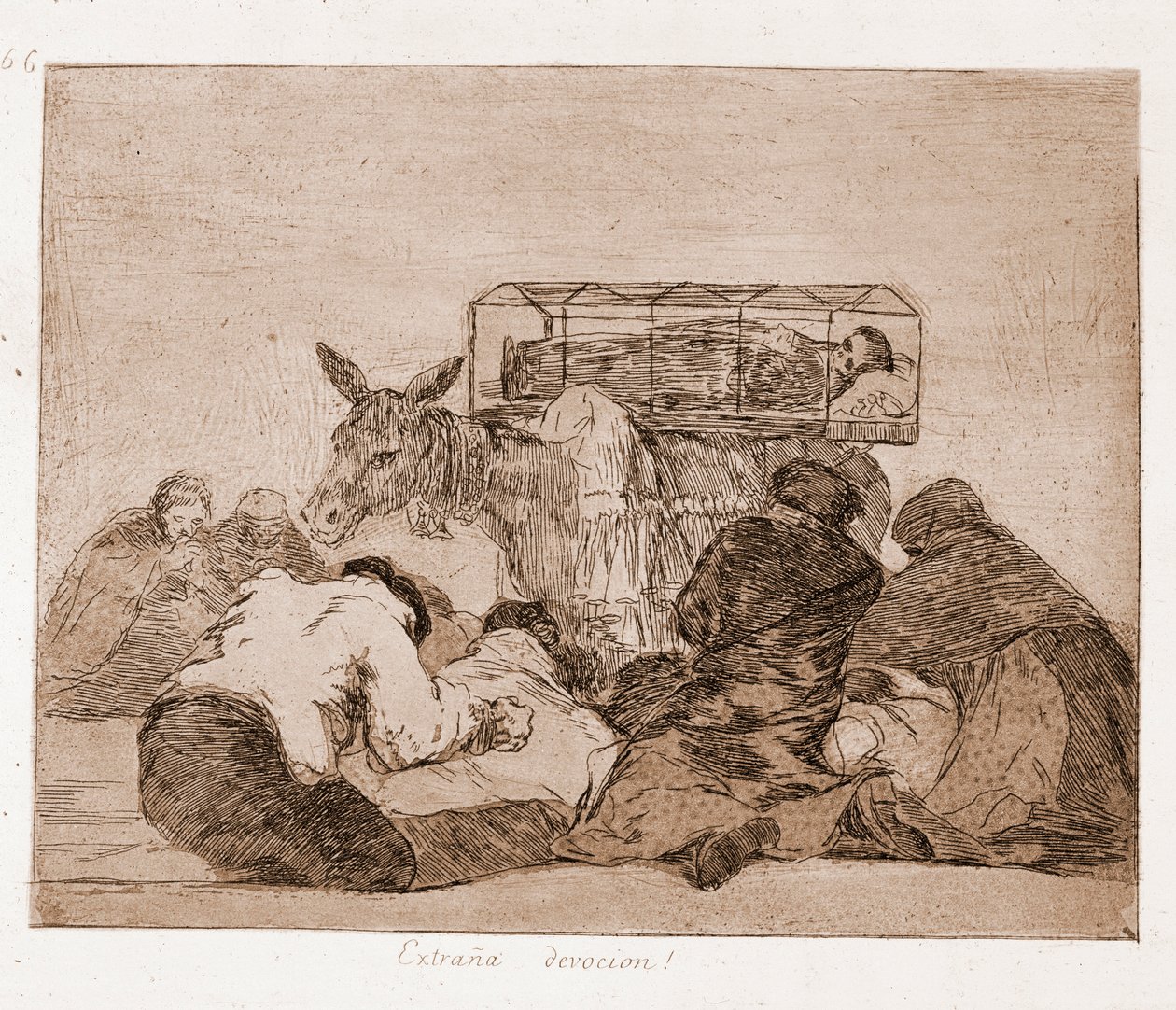 I disastri della guerra: Strana devozione (acquaforte) da Francisco de Goya