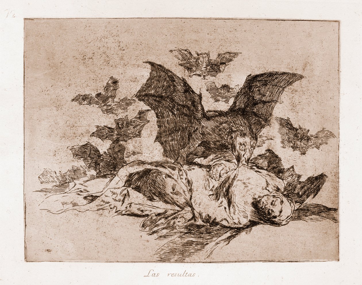 I disastri della guerra: I risultati (incisione da disegno preparatorio) da Francisco de Goya