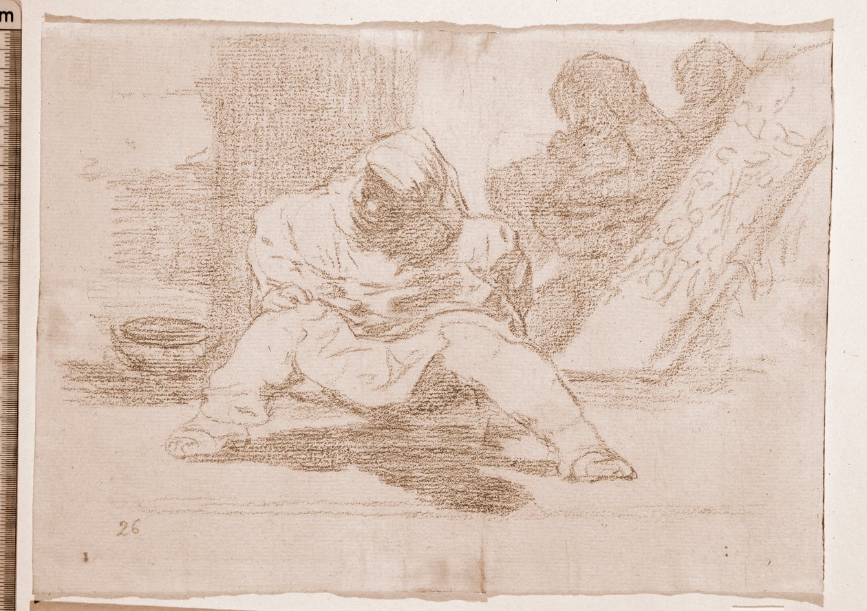 I disastri della guerra: Che follia! (disegno preparatorio) da Francisco de Goya
