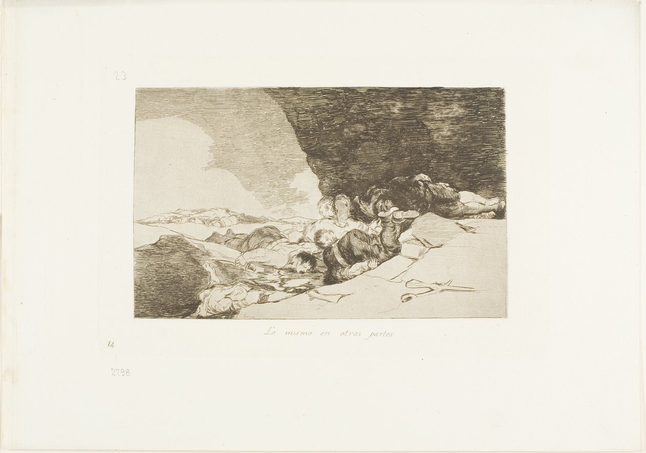 Lo stesso altrove, tavola 23 da I disastri della guerra da Francisco Jose de Goya y Lucientes