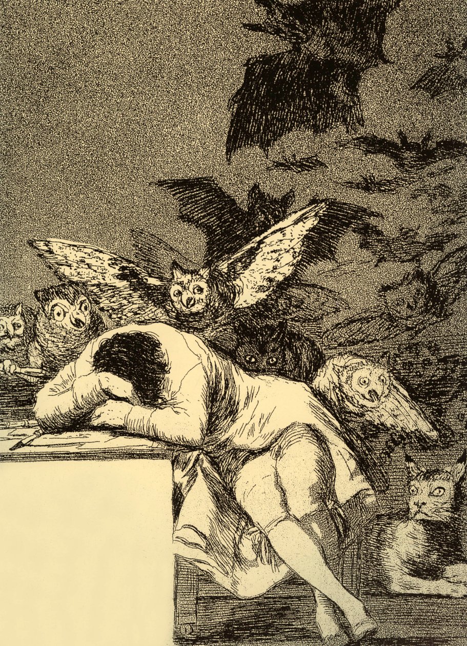 Il sonno della ragione genera mostri (Capriccio 43) da Francisco Jose de Goya y Lucientes