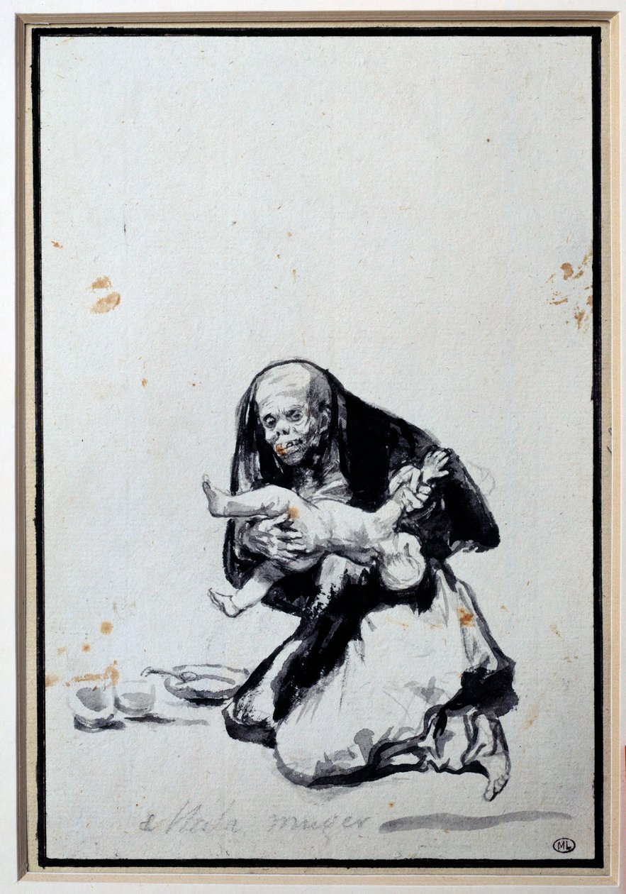 La donna sbagliata Scena di antropofagia, una strega ha un bambino da Francisco de Goya