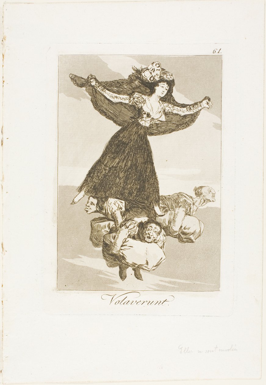 Sono Volati Via, tavola 61 da Los Caprichos (Capricci) da Francisco Jose de Goya y Lucientes