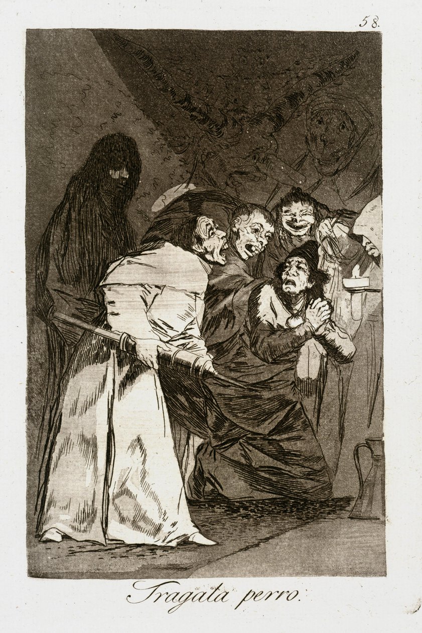 Ingoialo, cane (Caprichos 58) da Francisco Jose de Goya y Lucientes