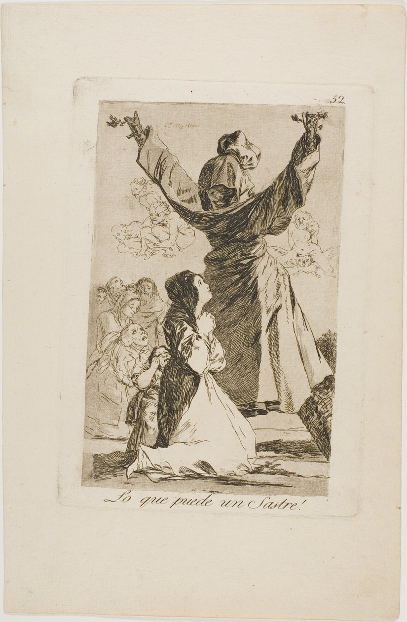 Cosa può fare un sarto!, tavola 52 da Los Caprichos da Francisco Jose de Goya y Lucientes