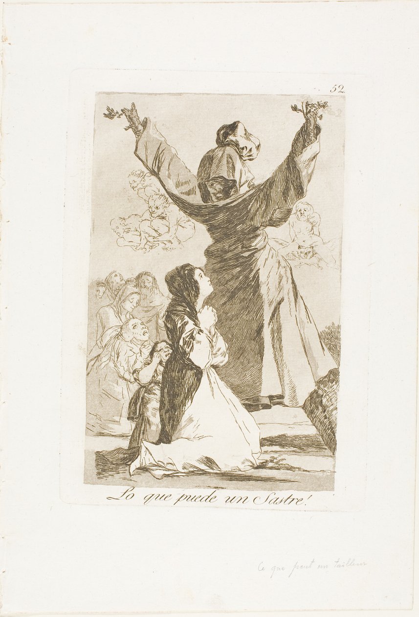 Cosa Può Fare un Sarto!, tavola 52 da Los Caprichos da Francisco Jose de Goya y Lucientes