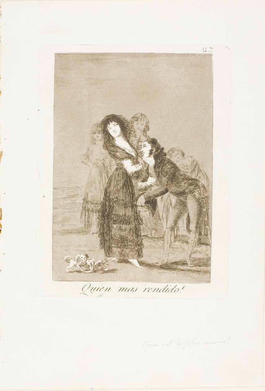 Quale di loro è il più sopraffatto?, tavola 27 da Los Caprichos da Francisco Jose de Goya y Lucientes
