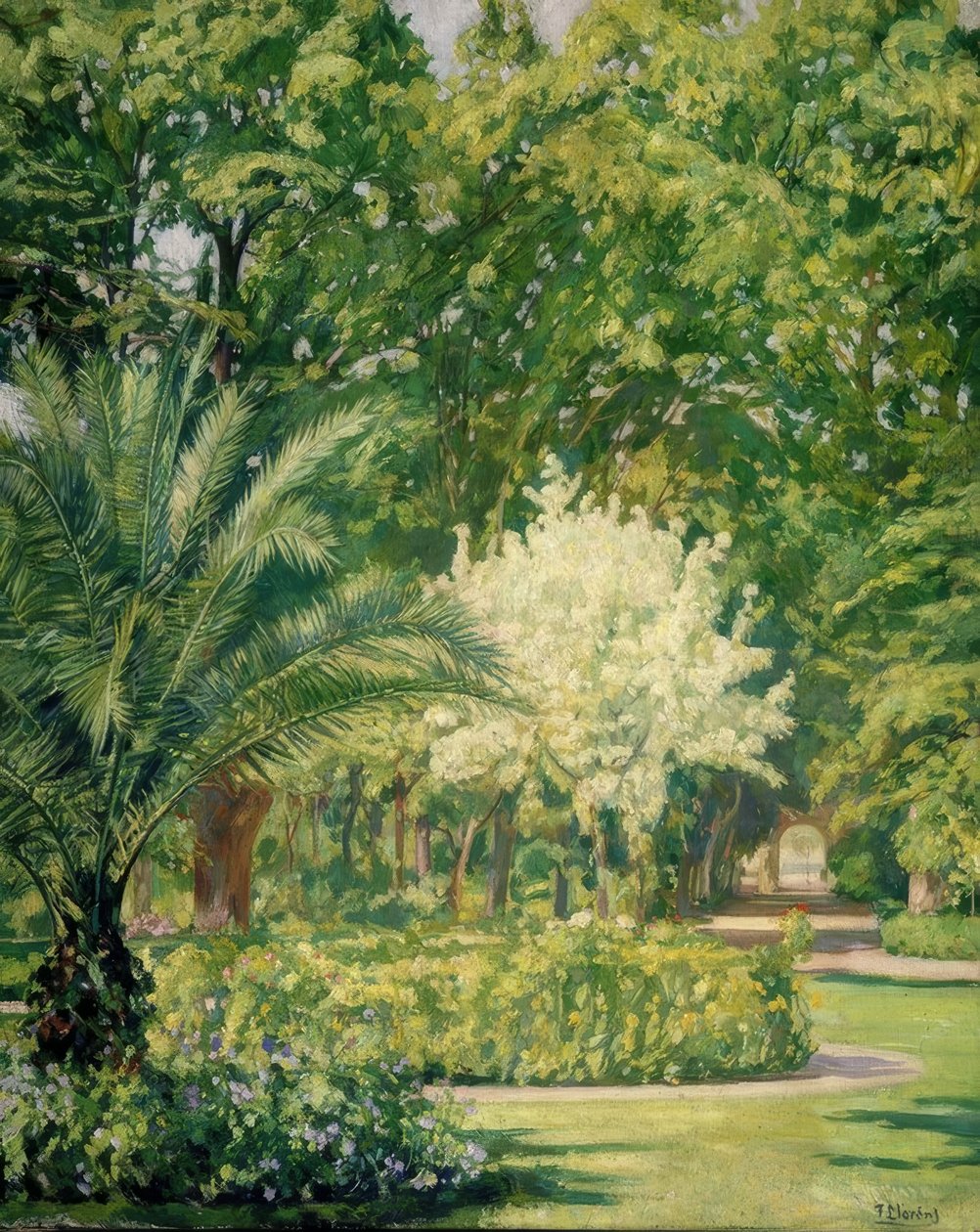 VERE CLARO-JARDIN BOTANICO 1934-79X100 CM da Francisco Llorens Diaz