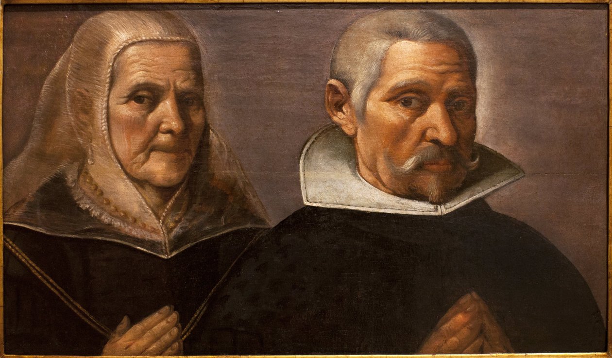 Ritratto di una coppia anziana in preghiera da Francisco Pacheco