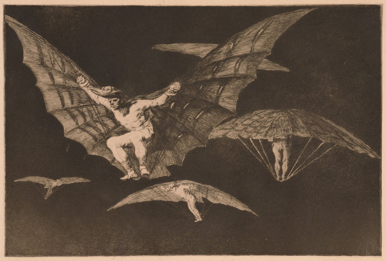 Un modo di volare (Modo de Volar) dalla serie Los Disparates da Francisco de Goya