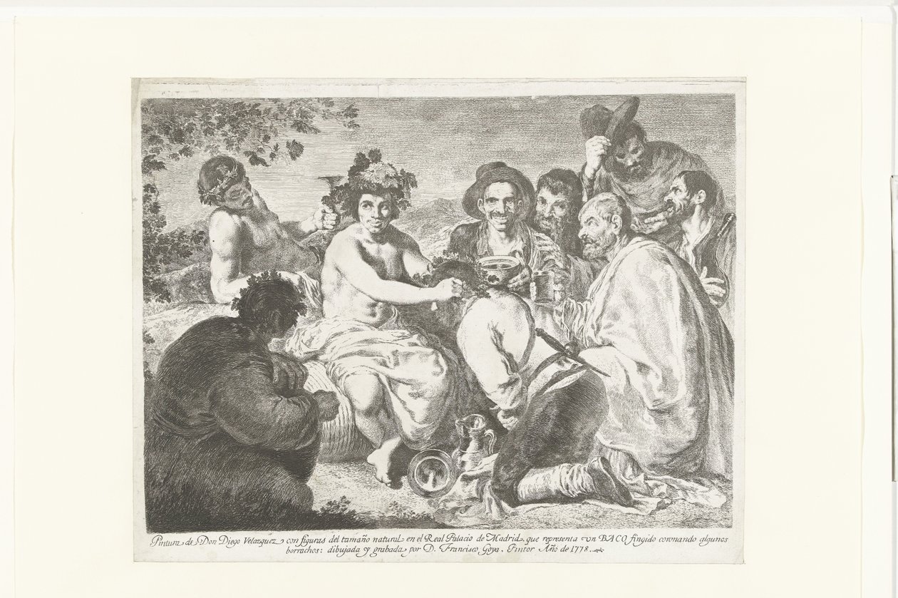 Bacco e gli ubriachi da Francisco de Goya