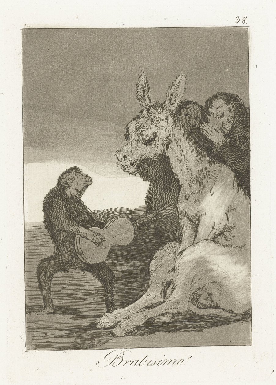Bravo! (serie: Los Caprichos) da Francisco de Goya