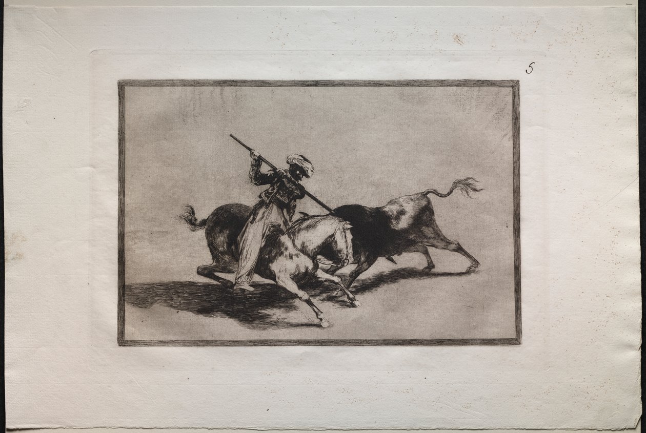 Corride: Il vivace Moro Gazul è il primo a combattere secondo le regole da Francisco de Goya