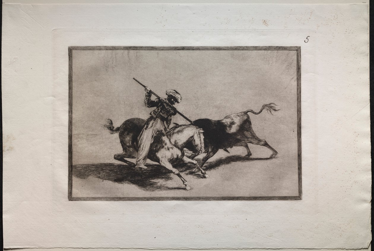 Corride: Il vivace Moro Gazul è il primo a combattere secondo le regole, 1876 da Francisco de Goya