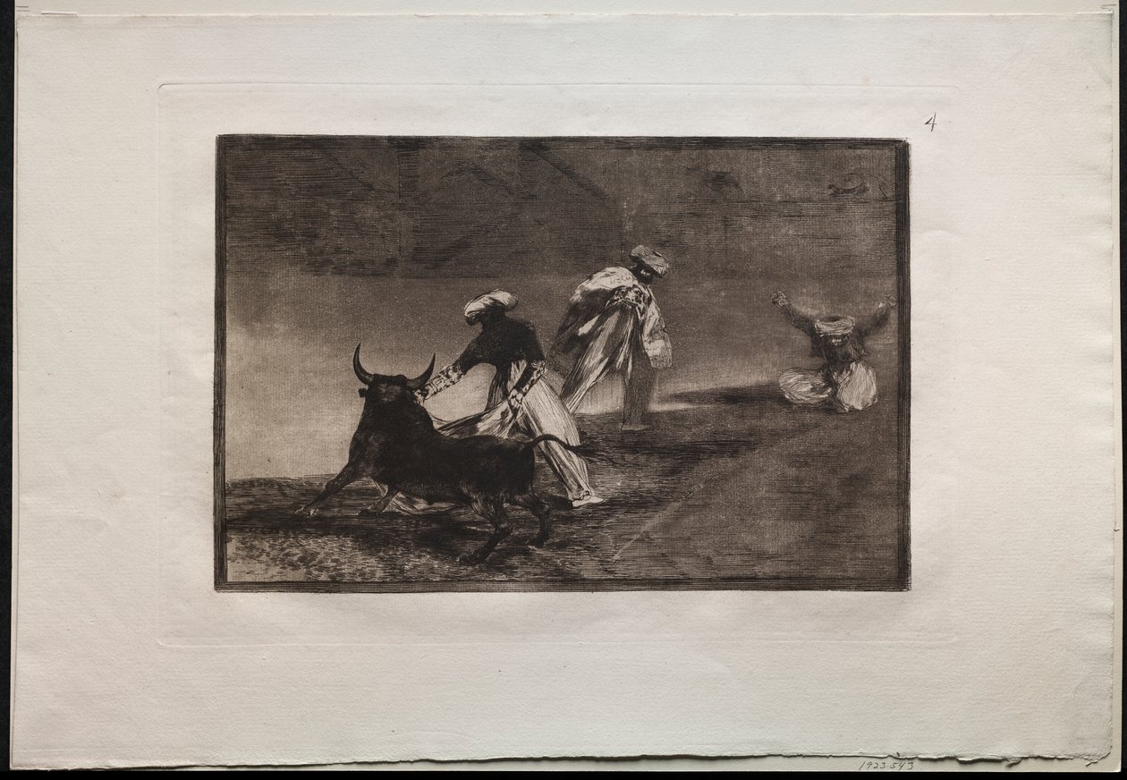 Corride: Giocano un altro con il mantello in un recinto da Francisco de Goya