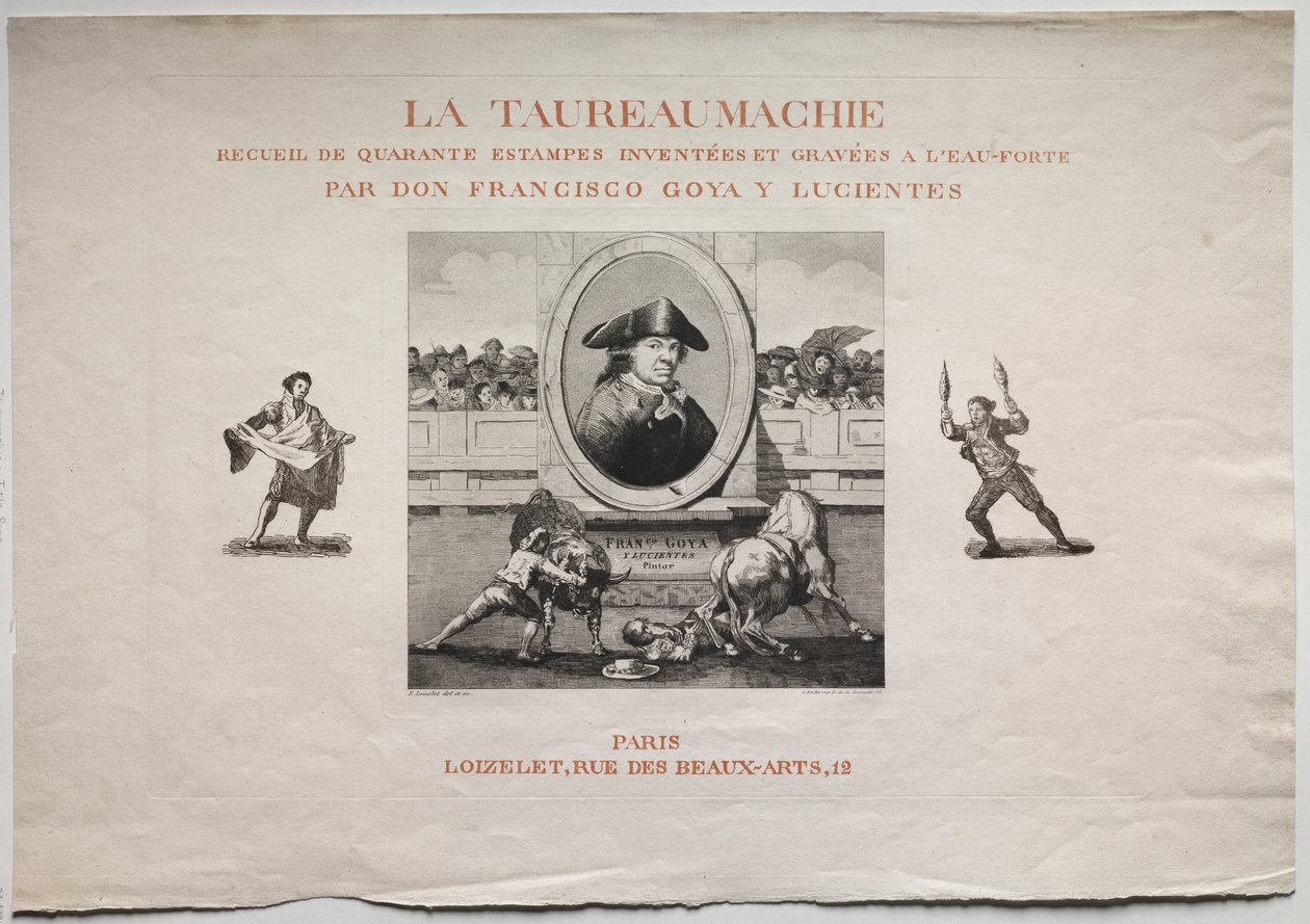 Corride: Pagina del titolo da Francisco de Goya