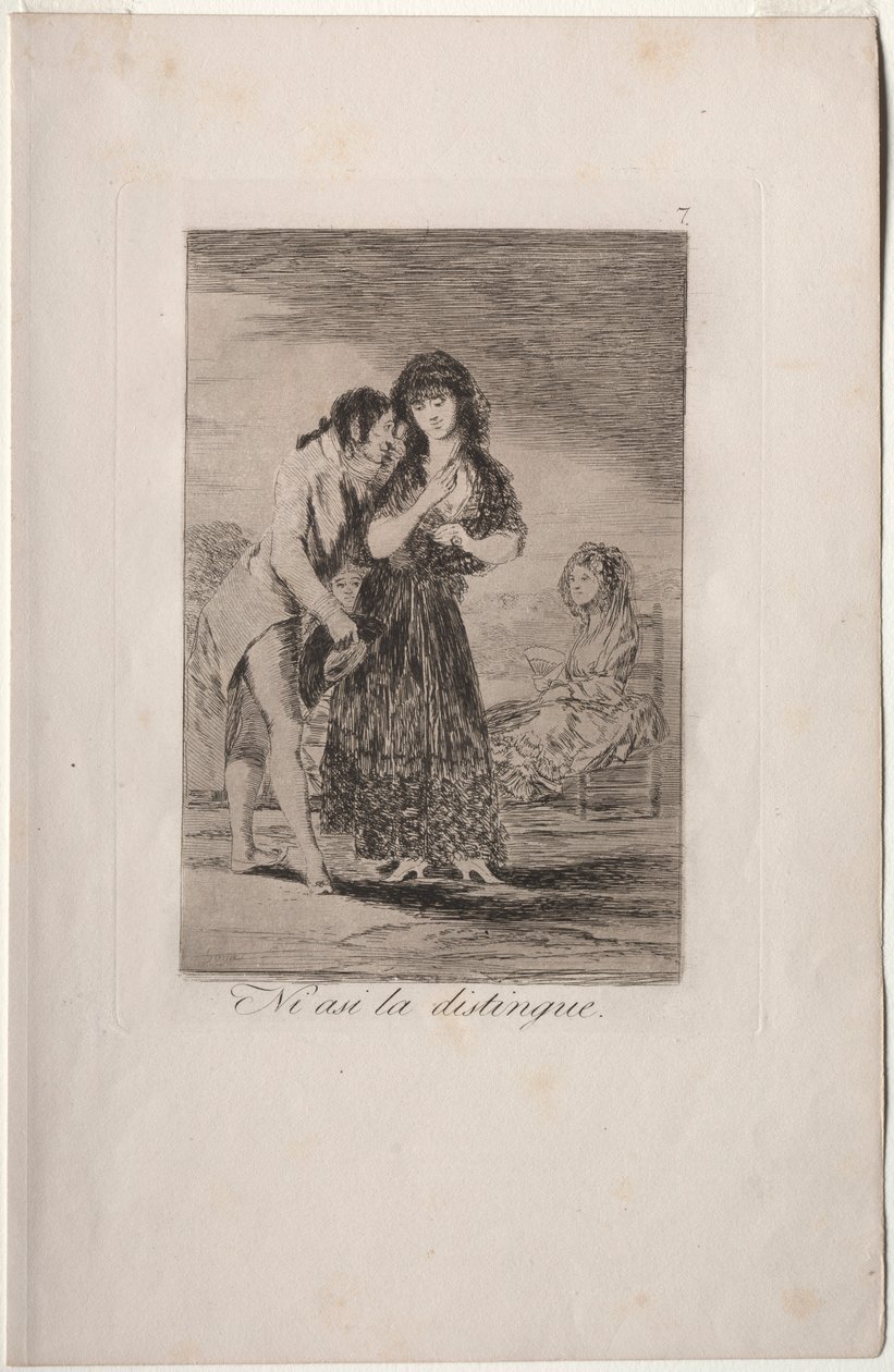 Caprichos: Eppure non riesce a capirla da Francisco de Goya
