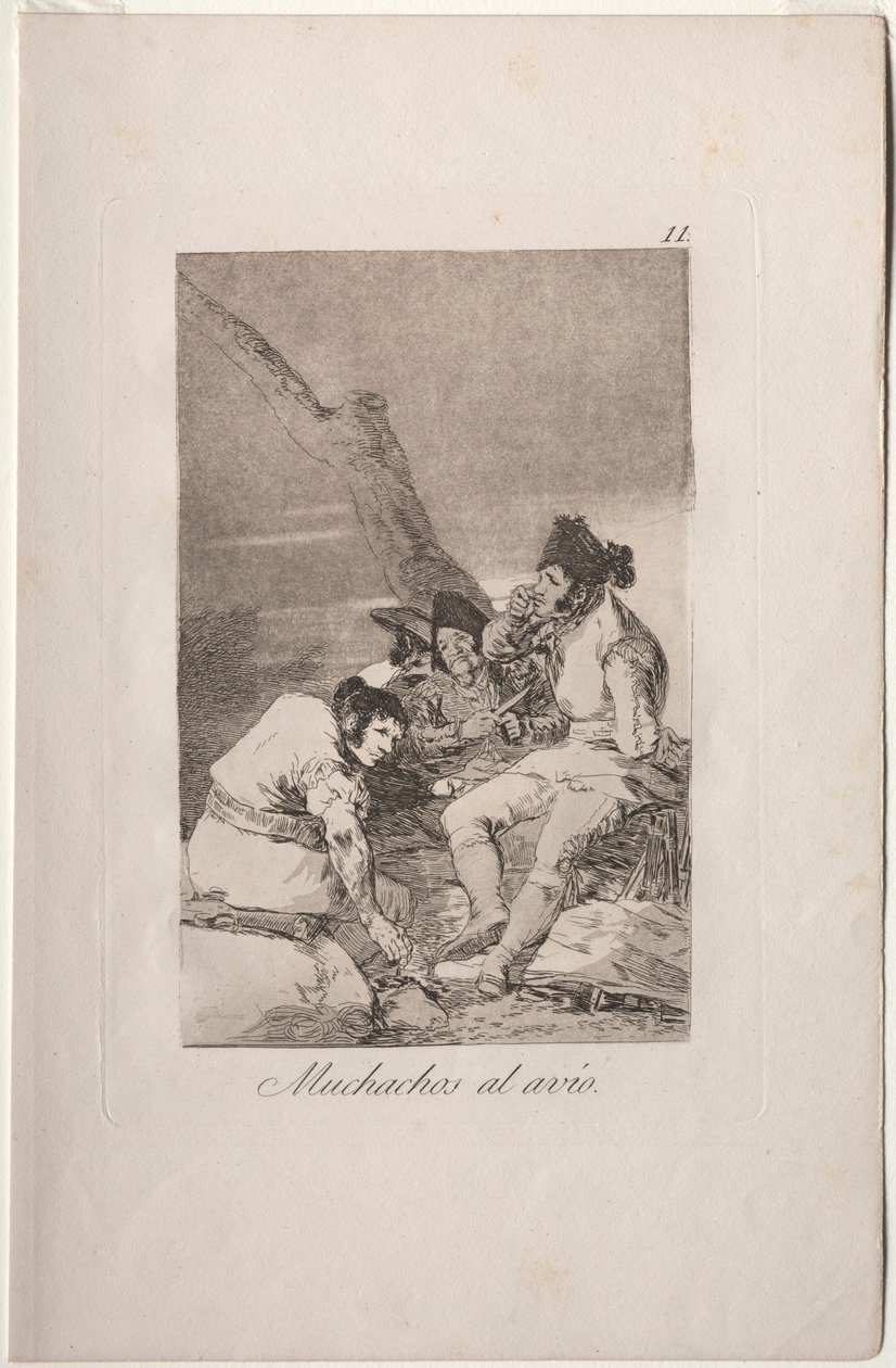 Caprichos: Ragazzi che si preparano da Francisco de Goya