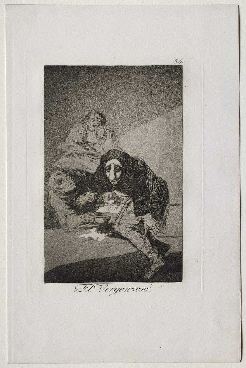 Capricci: Il Vergognoso da Francisco de Goya