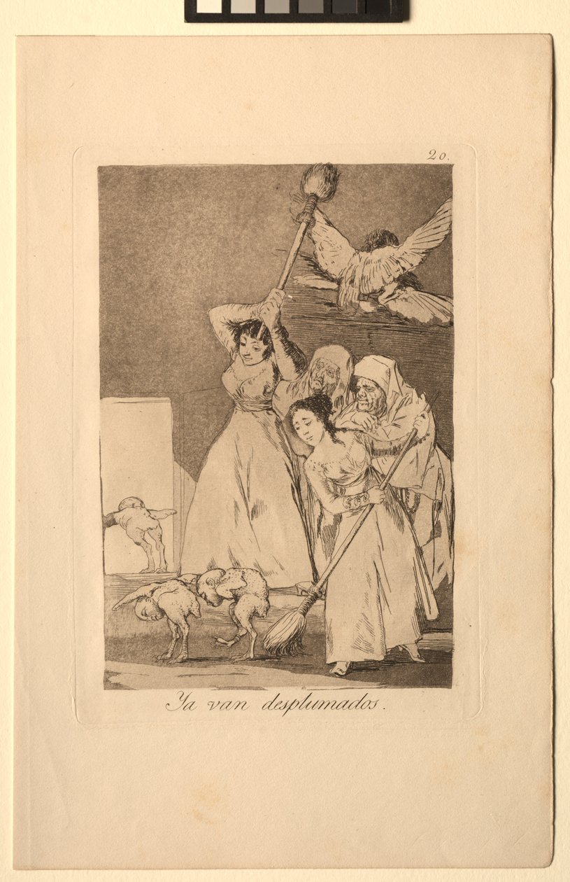 Caprichos: Eccoli spennati da Francisco de Goya