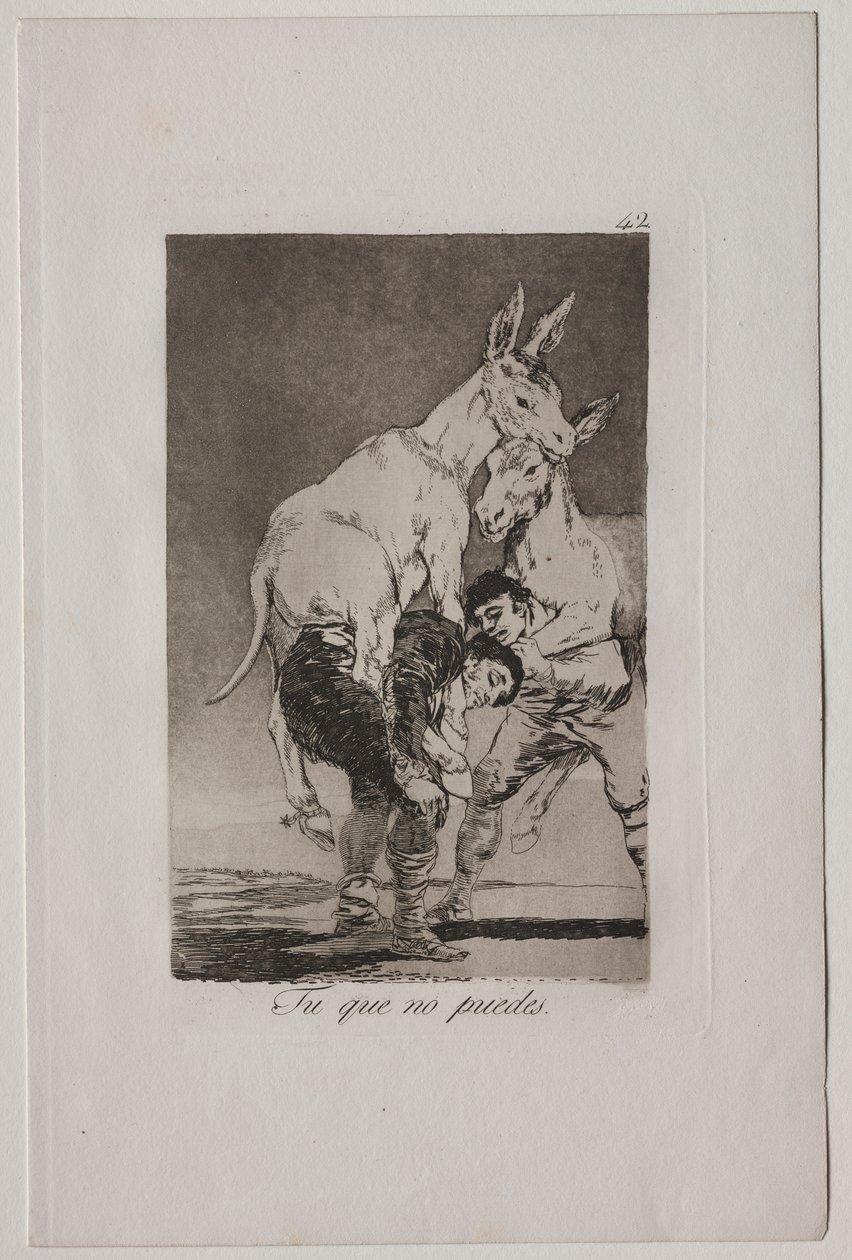 Caprichos: Tu che non puoi da Francisco de Goya