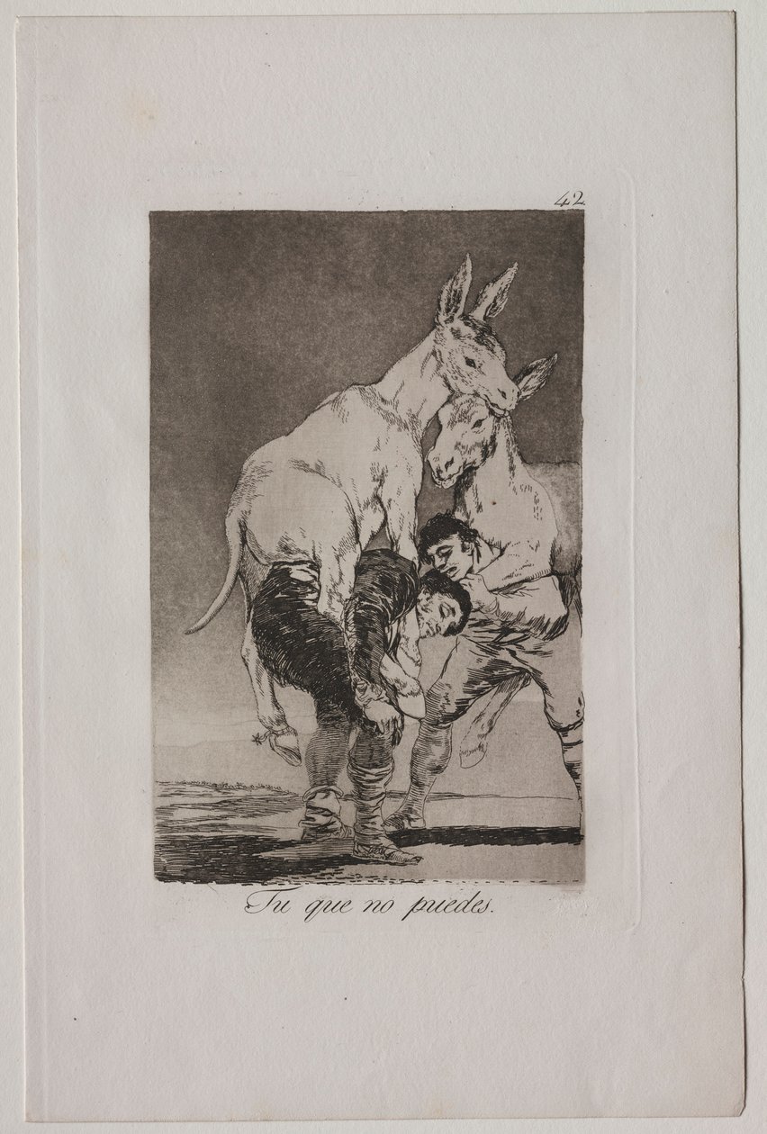 Capricci: Tu che non puoi da Francisco de Goya