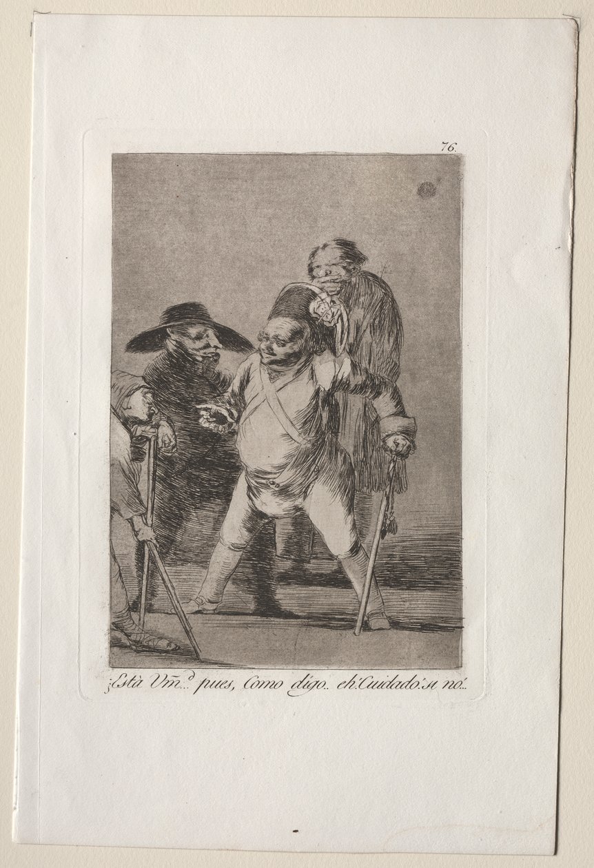 Caprichos: Capisci?...Bene, come dico...eh! Attento! Altrimenti... da Francisco de Goya