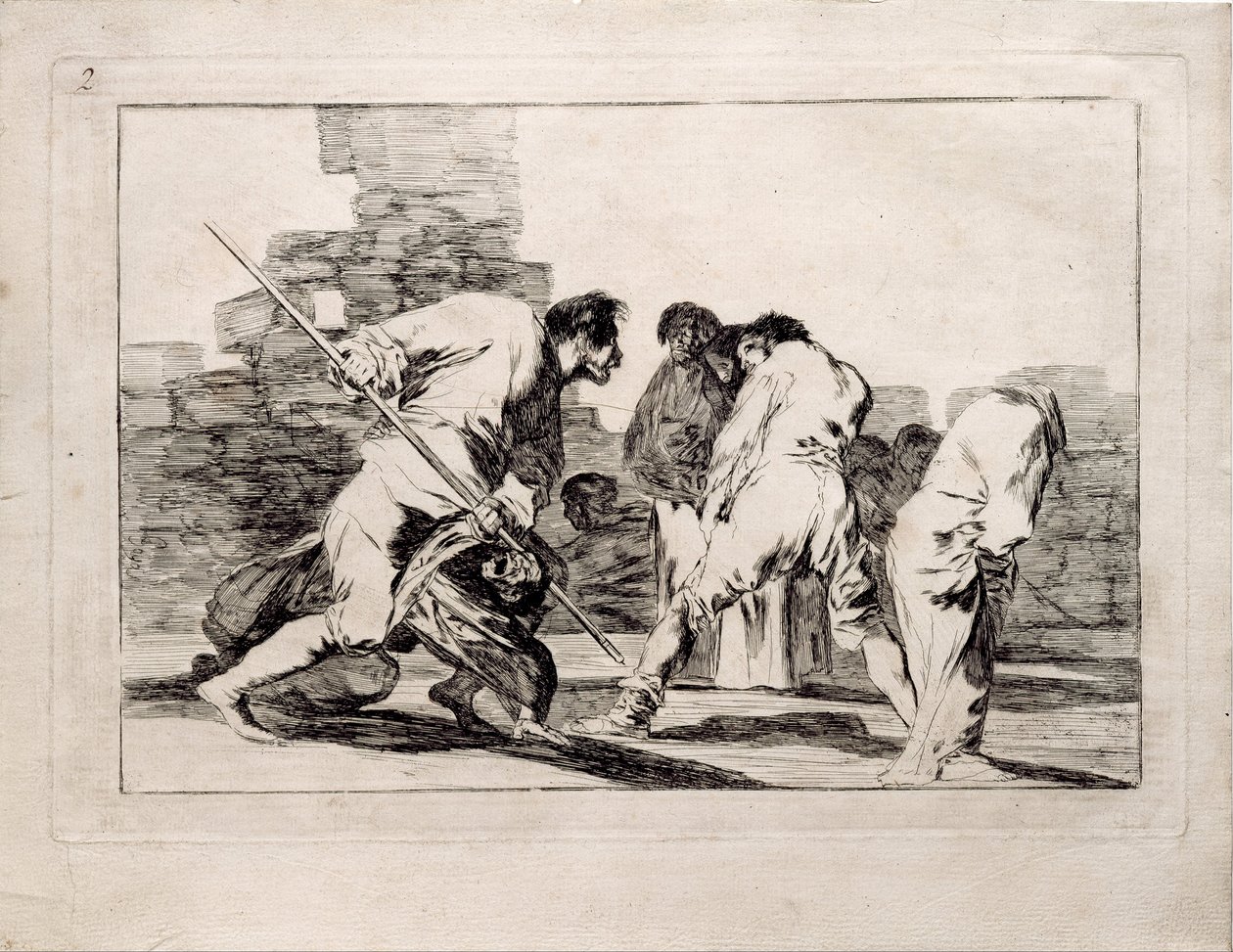 Follia crudele dalla serie Los Disparates Follies, 1815-1819 da Francisco de Goya