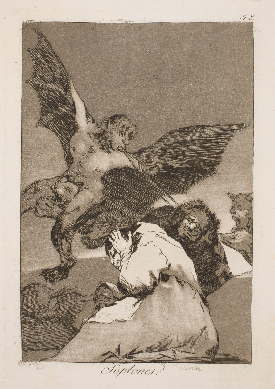 Gli soffiano nelle orecchie da Francisco de Goya